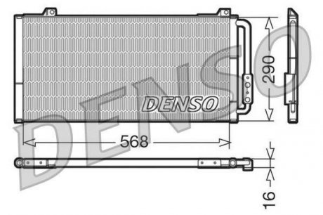 Радіатор кондиціонера DENSO DCN24001 (фото 1)