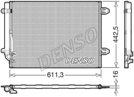 Радиатор кондиционера VW CC (358) 11-16, PASSAT (3C2) 05-10, PASSAT (362) 10-14 DENSO DCN32013 (фото 1)
