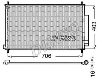 Радиатор кондиционера DENSO DCN40013