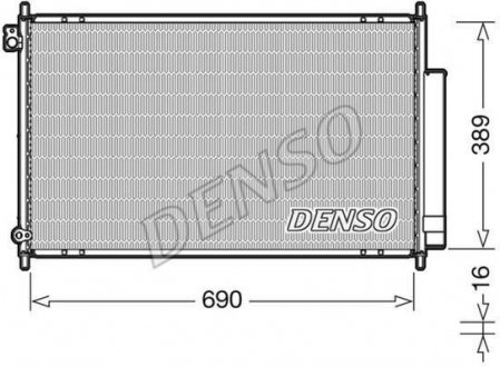 Радиатор кондиционера DENSO DCN40016