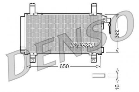 Радіатор кондиціоіонера MAZDA 6 (GG) 02-07,6 (GH) 07-,6 Hatchback (GG) 02-07,6 Station Wagon (GY) 02 DENSO DCN44006 (фото 1)
