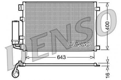 Радиатор кондиционера NISSAN QASHQAI / QASHQAI +2 (J10, JJ10) 07-13 DENSO DCN46002 (фото 1)