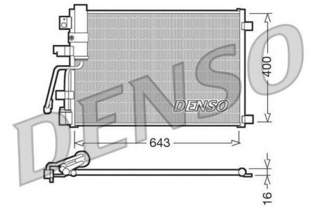 Радіатор кондиціонера DENSO DCN46003 (фото 1)