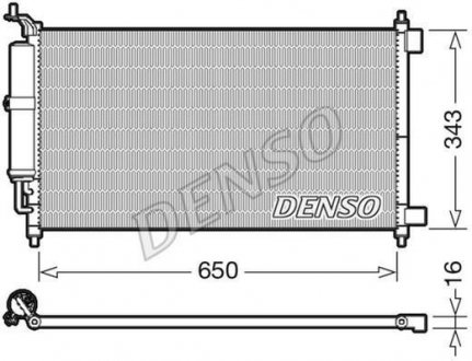 Радіатор кондиціонера DENSO DCN46007 (фото 1)