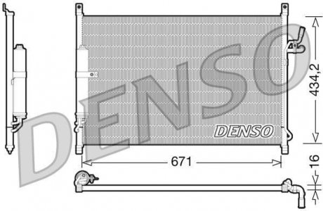 Конденсер кондиционера DENSO DCN46015 (фото 1)