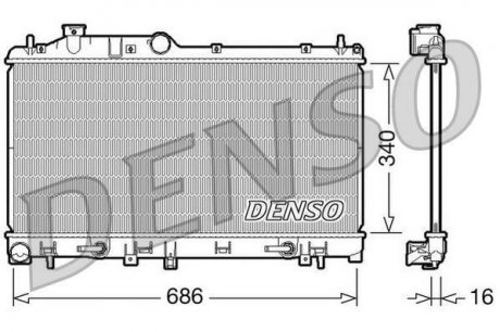 Радиатор охлаждения DENSO DRM36009