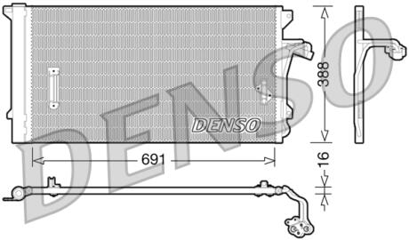 Радиатор кондиционера DENSO DCN02003 (фото 1)