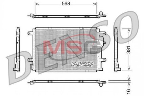 Радиатор кондиционера AUDI A4 (8E2, B6) 00-04, A4 (8EC, B7) 04-08, A4 (8K2, B8) 07- DENSO DCN02004