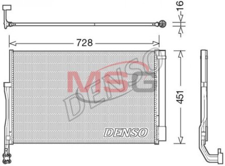 Радиатор кондиционера DENSO DCN02007