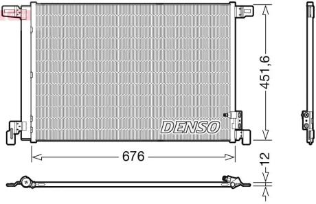 Радиатор кондиционера DENSO DCN02008