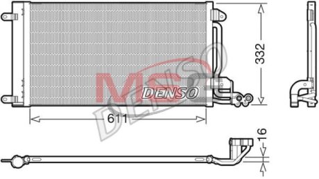 Радиатор кондиционера DENSO DCN02034