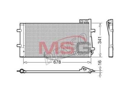 Радиатор кондиционера DENSO DCN02035