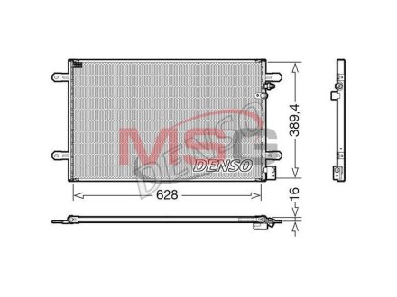 Радіатор кондиціоіонера AUDI A6 (4F2, C6) 04-11, A6 Allroad (4FH, C6) 06-11, A6 Avant (4F5, C6) 05-11 DENSO DCN02037