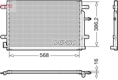 Радіатор кондиціоіонера AUDI A4 (8EC, B7) 04-08, A4 (8K2, B8) 08-15, A4 Avant (8ED, B7) 04-08, A4 кабрі DENSO DCN02038