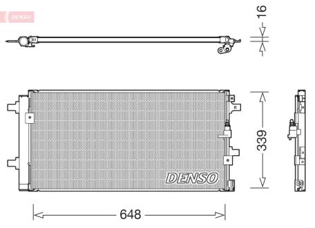 Радиатор кондиционера DENSO DCN02043