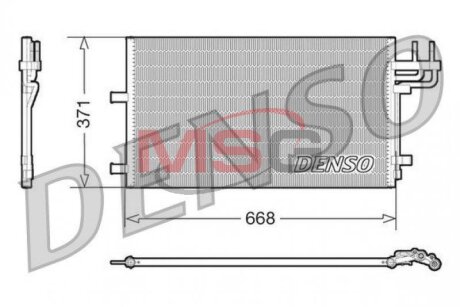 Радиатор кондиционера DENSO DCN10007