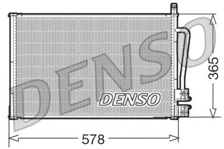 Радиатор кондиционера FORD FIESTA V (JH_, JD_) 01-, FIESTA Van 03-, FUSION (JU_) 02- DENSO DCN10008