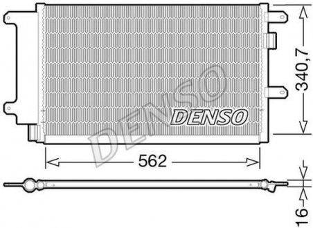 Радіатор кондиціоіонера IVECO DAILY E4 06-11,DAILY III з бортовою платформою/ходова частина 99-06,DAI DENSO DCN12003* (фото 1)