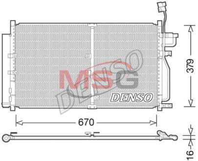 Радиатор кондиционера DENSO DCN15003