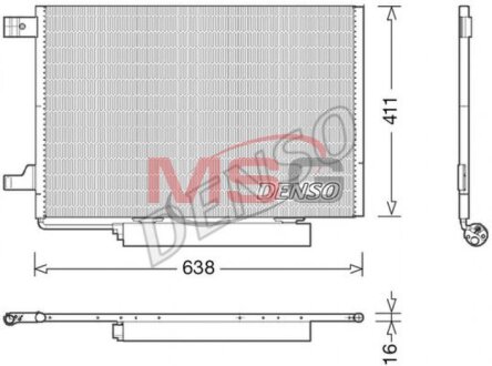 Радиатор кондиционера DENSO DCN17006 (фото 1)