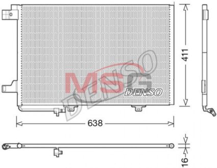 Радіатор кондиціонера DENSO DCN17007