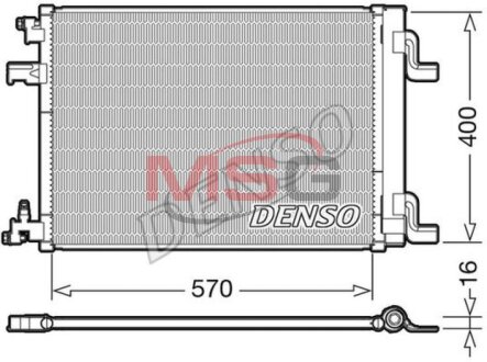 Радиатор кондиционера OPEL ASTRA J 09-15, ASTRA J Sports Tourer 10-15, ASTRA J седан 12-15 DENSO DCN20001