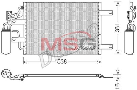 Радиатор кондиционера DENSO DCN20025