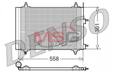 Радиатор кондиционера PEUGEOT 307 (3A/C) 00-, 307 Break (3E) 02-, 307 CC (3B) 03-, 307 SW (3H) 02- DENSO DCN21015