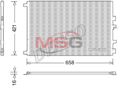 Радиатор кондиционера DENSO DCN23033