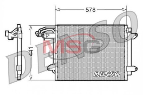 Радиатор кондиционера VW CADDY III универсал (2KB, 2KJ, 2CB, 2CJ) 04-15 DENSO DCN32030