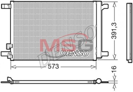 Радиатор кондиционера DENSO DCN32066