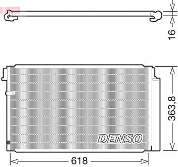 Фото радиатор кондиционера DENSO DCN40011 Радиатор кондиционера DENSO DCN40011