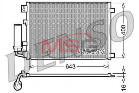 Радіатор кондиціоіонера NISSAN QASHQAI/QASHQAI +2 (J10, JJ10) 07-13 DENSO DCN46002