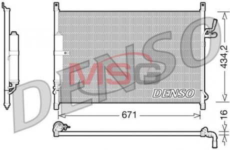 Конденсер кондиционера DENSO DCN46015