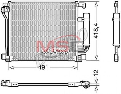 Радиатор кондиционера DENSO DCN46025