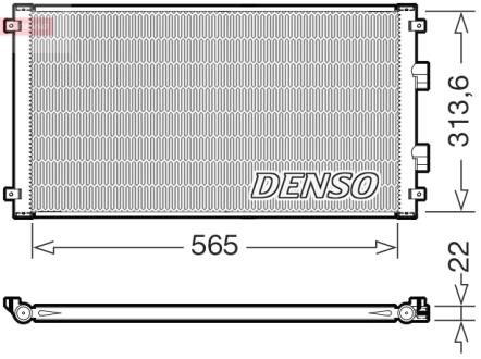 Фото радіатор кондиціонера DENSO DCN46039 Радіатор кондиціонера DENSO DCN46039
