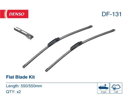 Комплект щеток стеклоочистителя бескаркасных Flat 550/550 DENSO DF131