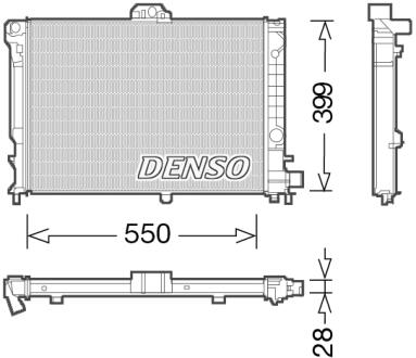 Фото радиатор основной DENSO DRM25010 Радиатор основной DENSO DRM25010