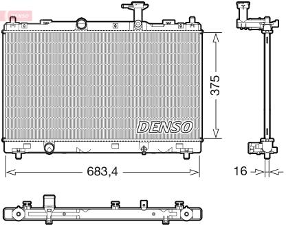 Радиатор основной DENSO DRM47038