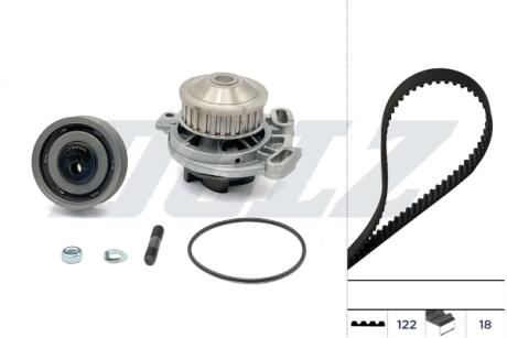 AUDI К-т ГРМ (помпа + ремень + ролик) 80 1.9-2.2 80- DOLZ KD122