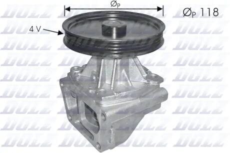 FIAT Помпа воды с корпусом Fiorino,Tipo,Tempra 1.4/1.6 89- DOLZ S146