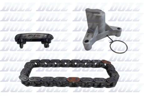 К-кт ланцюг ГРМ (ланцюг+натяжник+заспокоювач) Fiat/Ford/PSA 2.0Jtd/2.0Tdci/2.0Hdi DOLZ SKCC017