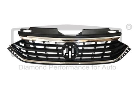 Решетка радиатора без эмблемы чёрная с хром полоской Volkswagen Polo (20-) (8853 Dpa 88531810002