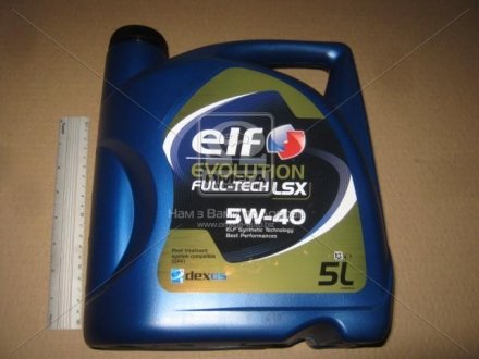 Масло моторн. Evolution FULLTECH LSX 5W-40 (Канистра 5л) ELF 213922 (фото 1)