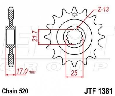 Передняя звезда MOTO ELIT 101-460-15