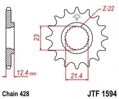 Передняя звезда MOTO ELIT MO 102-383-15