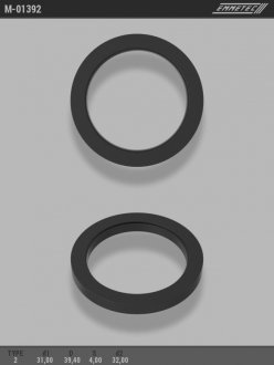Кольцо тефлоновое O31x39,4 S4 O вала 32 тип 2 EMMETEC M-01392 (фото 1)