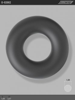 Кільце гумове круглого перерізу C1,68 d1 2,57 EMMETEC O-02002
