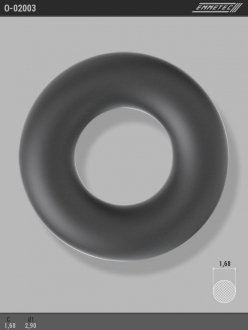 Кольцо резиновое круглого сечения C1,68 d1 2,9 EMMETEC O-02003