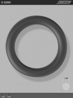 Кільце гумове круглого перерізу C1,68 d1 7,66 EMMETEC O-02009